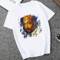 American Ripper Tupac 2pac Hip Hop Women's T Shirt Summer Short Sleeve Chewing Funny Tshirt Tops Women T-shirt Female