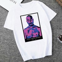 American Ripper Tupac 2pac Hip Hop Women's T Shirt Summer Short Sleeve Chewing Funny Tshirt Tops Women T-shirt Female