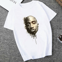 American Ripper Tupac 2pac Hip Hop Women's T Shirt Summer Short Sleeve Chewing Funny Tshirt Tops Women T-shirt Female