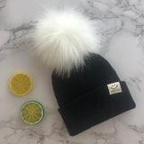 Winter Unisex Faux Fur Pompon Hat Scarf For Kids Boys Girls Knitted Baby Caps With Pompom Bonnet Children&#39;s Accessories