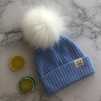 Winter Unisex Faux Fur Pompon Hat Scarf For Kids Boys Girls Knitted Baby Caps With Pompom Bonnet Children&#39;s Accessories