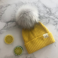 Winter Unisex Faux Fur Pompon Hat Scarf For Kids Boys Girls Knitted Baby Caps With Pompom Bonnet Children&#39;s Accessories