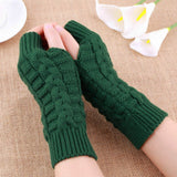 Half Finger Gloves for Women Winter Soft Warm Wool Knitting Arm Gloves Soft Warm Mittens Handschoenen Unisex Guantes Mujer Ne