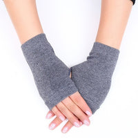 Half Finger Gloves for Women Winter Soft Warm Wool Knitting Arm Gloves Soft Warm Mittens Handschoenen Unisex Guantes Mujer Ne