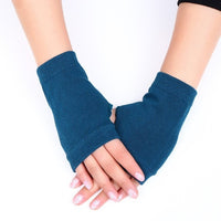 Half Finger Gloves for Women Winter Soft Warm Wool Knitting Arm Gloves Soft Warm Mittens Handschoenen Unisex Guantes Mujer Ne