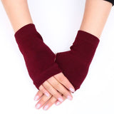 Half Finger Gloves for Women Winter Soft Warm Wool Knitting Arm Gloves Soft Warm Mittens Handschoenen Unisex Guantes Mujer Ne