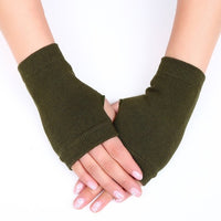 Half Finger Gloves for Women Winter Soft Warm Wool Knitting Arm Gloves Soft Warm Mittens Handschoenen Unisex Guantes Mujer Ne