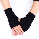 Half Finger Gloves for Women Winter Soft Warm Wool Knitting Arm Gloves Soft Warm Mittens Handschoenen Unisex Guantes Mujer Ne