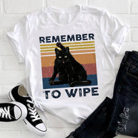 Women Cute Cat Striped Cute Face Clothing 2021 Funny Printing Animal Clothes Print Tshirt Female Tee Top Ladies Graphic T-shirt