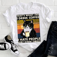 Women Cute Cat Striped Cute Face Clothing 2021 Funny Printing Animal Clothes Print Tshirt Female Tee Top Ladies Graphic T-shirt