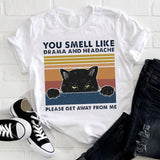 Women Cute Cat Striped Cute Face Clothing 2021 Funny Printing Animal Clothes Print Tshirt Female Tee Top Ladies Graphic T-shirt