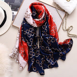 2020 Brand Designer Silk Scarf Female Foulard Bandana Long Shawls Wraps Winter Neck Scarves Pashmina Lady Hijab Luxury New