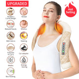 (with Gift Box) JinKaiRui U Shape Electrical Shiatsu Back Neck Shoulder Body Massager Infrared Heated Kneading Car/Home Massage