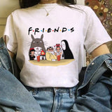 Totoro Studio Ghibli Harajuku Kawaii T Shirt Women Ullzang Miyazaki Hayao Tshirt Funny Cartoon T-shirt Cute Anime Top Tee Female