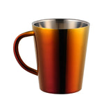 300ml Stainless Steel Coffee Mug Portable Milk Cup With Handle Double Wall Rainbow Cups Travel Tumbler Milk Tea Mugs