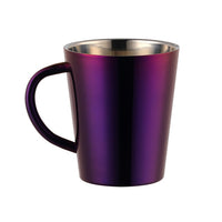 300ml Stainless Steel Coffee Mug Portable Milk Cup With Handle Double Wall Rainbow Cups Travel Tumbler Milk Tea Mugs