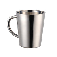 300ml Stainless Steel Coffee Mug Portable Milk Cup With Handle Double Wall Rainbow Cups Travel Tumbler Milk Tea Mugs