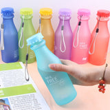 Candy Color Water Bottle Plastic Party Cup Matte Fall Resistant Drop Water Cup Sports Bottle For Travel Camping Accessories