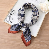 2021 Summer Luxury Brand Silk Scarf Square Women Shawls And Wraps Fashion Office Small Hair Neck Hijabs Foulard Scarves 70*70cm