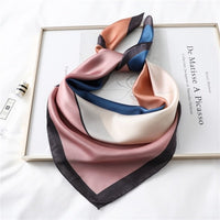 2021 Summer Luxury Brand Silk Scarf Square Women Shawls And Wraps Fashion Office Small Hair Neck Hijabs Foulard Scarves 70*70cm