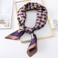 2021 Summer Luxury Brand Silk Scarf Square Women Shawls And Wraps Fashion Office Small Hair Neck Hijabs Foulard Scarves 70*70cm