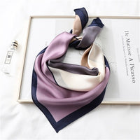 2021 Summer Luxury Brand Silk Scarf Square Women Shawls And Wraps Fashion Office Small Hair Neck Hijabs Foulard Scarves 70*70cm