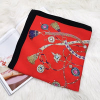 2021 Summer Luxury Brand Silk Scarf Square Women Shawls And Wraps Fashion Office Small Hair Neck Hijabs Foulard Scarves 70*70cm