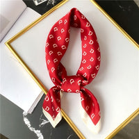 2021 Summer Luxury Brand Silk Scarf Square Women Shawls And Wraps Fashion Office Small Hair Neck Hijabs Foulard Scarves 70*70cm