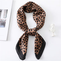 2021 Summer Luxury Brand Silk Scarf Square Women Shawls And Wraps Fashion Office Small Hair Neck Hijabs Foulard Scarves 70*70cm