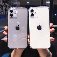 Candy Color Transparent Silicone Case For iPhone 12 Mini 11 Pro Max 7 8 Plus X XR XS Max SE 2020 Fashion Camera Protection Shell