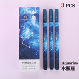 3pc/lot Constellation Gel Pen Novelty 0.5mm Starry Black Ink Pen for Girl Gift Student Stationery School Writing Office Supplies