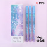 3pc/lot Constellation Gel Pen Novelty 0.5mm Starry Black Ink Pen for Girl Gift Student Stationery School Writing Office Supplies