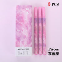 3pc/lot Constellation Gel Pen Novelty 0.5mm Starry Black Ink Pen for Girl Gift Student Stationery School Writing Office Supplies