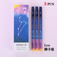 3pc/lot Constellation Gel Pen Novelty 0.5mm Starry Black Ink Pen for Girl Gift Student Stationery School Writing Office Supplies