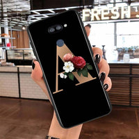 Letter Alphabet Flowers For LG K22 K71 K61 K51S K41S K30 K20 2019 Q60 V60 V50S V50 V40 V35 V30S V30 G8 G8S G8X ThinQ Phone Case