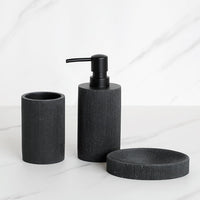 Black bathroom accessories sets Soap Dispenser Toothbrush Holder Tumbler Soap Dish Mouthwash Cup 5/4/3/2 Pcs Free Match