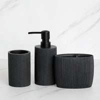 Black bathroom accessories sets Soap Dispenser Toothbrush Holder Tumbler Soap Dish Mouthwash Cup 5/4/3/2 Pcs Free Match