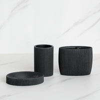 Black bathroom accessories sets Soap Dispenser Toothbrush Holder Tumbler Soap Dish Mouthwash Cup 5/4/3/2 Pcs Free Match