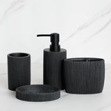 Black bathroom accessories sets Soap Dispenser Toothbrush Holder Tumbler Soap Dish Mouthwash Cup 5/4/3/2 Pcs Free Match