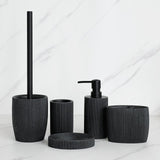 Black bathroom accessories sets Soap Dispenser Toothbrush Holder Tumbler Soap Dish Mouthwash Cup 5/4/3/2 Pcs Free Match