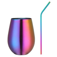 500ml Stainless Steel Beer Wine Cup Rose Gold Beer Tumbler Cocktail Juice Milk Cup Metal Drinking Mug for Bar Outdoor Drinkware