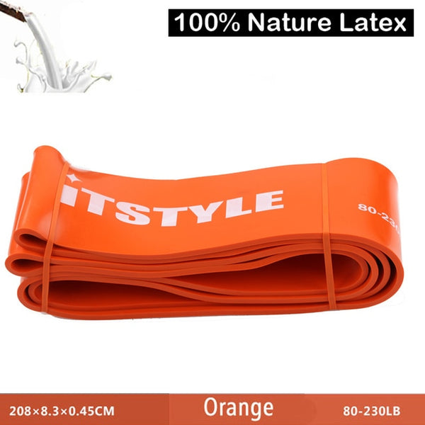 41" 208cm Resistance Bands Natural Latex Rubber Loop Gym  Expander Strengthen Trainning Power Fitness Pull Up Elastic Band