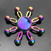 Rainbow Metal Finger Spinner R118 Bearing Spinner Toy Adult Toys for Children Raytheon Mushroom 60-65mm Fidget Spinner 2019