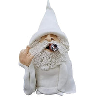 Funny Smoking Dwarf Garden Sculpture Ornaments Scornful Wizard Gnome Statue Gift Indoor Outdoor Figurine 2021 Home Yard Decor