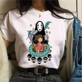 Totoro Studio Ghibli Harajuku Kawaii T Shirt Women Ullzang Miyazaki Hayao Tshirt Funny Cartoon T-shirt Cute Anime Top Tee Female