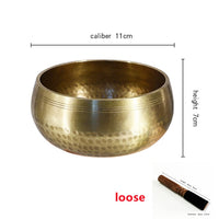 Nepal handmade Tibet Buddha sound bowl Yoga Meditation Chanting Bowl Brass Chime Handicraft music therapy Tibetan Singing Bowl