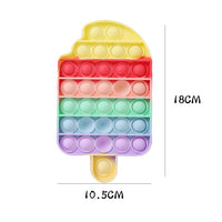 Push Bubble Fidget Toys Adult Stress Relief Sensory Toy Antistress Fidgets Ice Cream Board Soft Squishy Bubble Anti-Stress Game