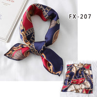 2021 Square Silk Scarf Women Fashion Print Small Neck Scarfs Office Lady Hair Band Foulard Hand Kerchief Female Bandana Shawl