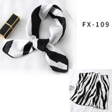 2021 Square Silk Scarf Women Fashion Print Small Neck Scarfs Office Lady Hair Band Foulard Hand Kerchief Female Bandana Shawl