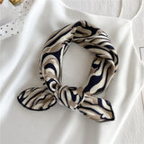 2021 Square Silk Scarf Women Fashion Print Small Neck Scarfs Office Lady Hair Band Foulard Hand Kerchief Female Bandana Shawl